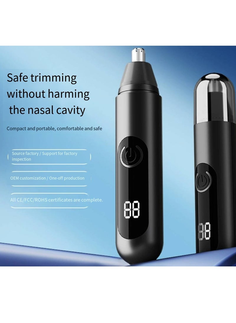 ماكينة تشذيب شعر الأنف للجنسين مع شحن USB (أسود) - Image 2