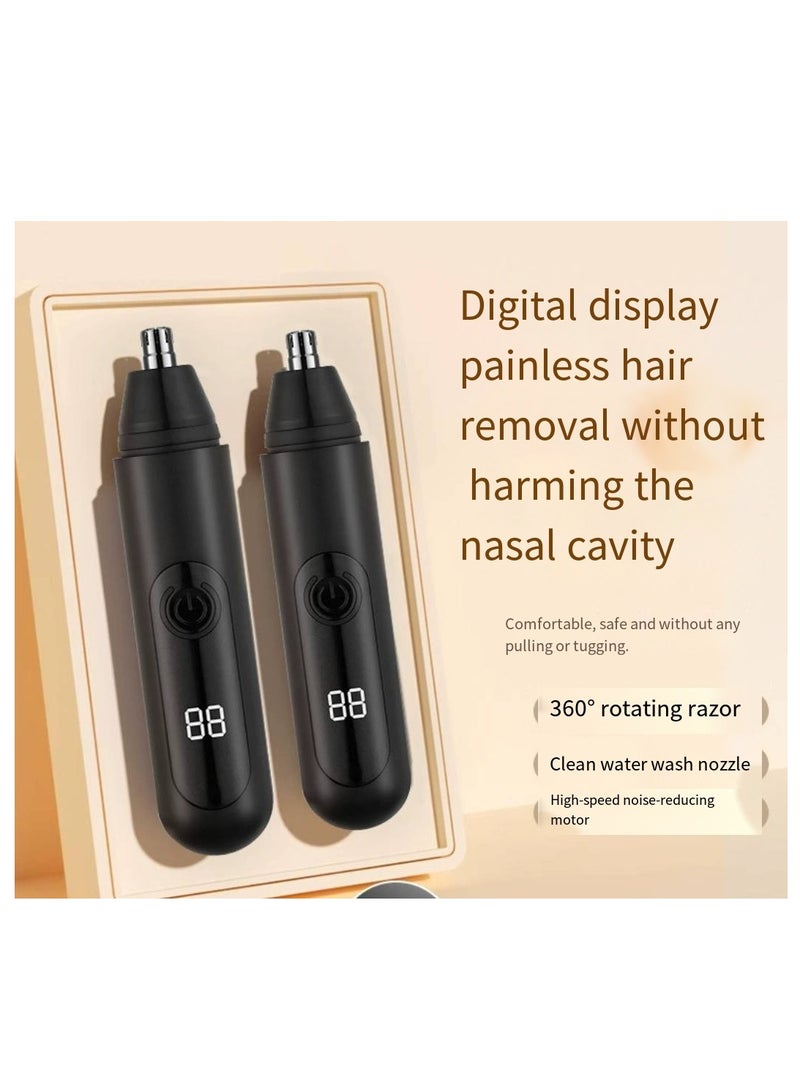 ماكينة تشذيب شعر الأنف للجنسين مع شحن USB (أسود) - Image 3
