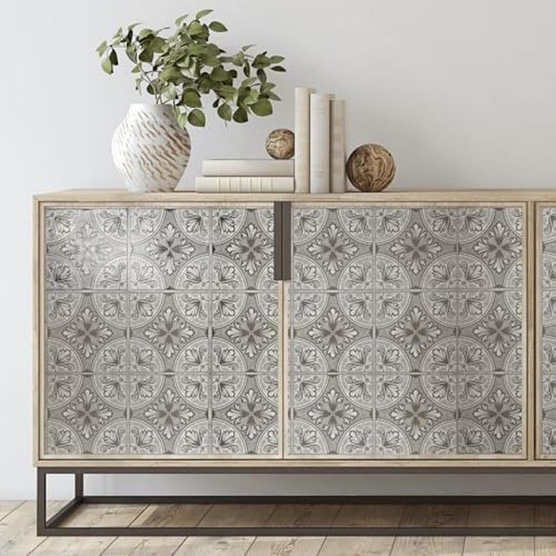 Main Street â€“ 24-Pack of 8 x8 Peel and Stick Backsplash Wallpaper Tiles â€“ White Painted Fleur Design â€“ Removable Self Adhesive Wall Tile for Kitchen, Renter-Friendly for Your Home and DIY Projects - Image 2