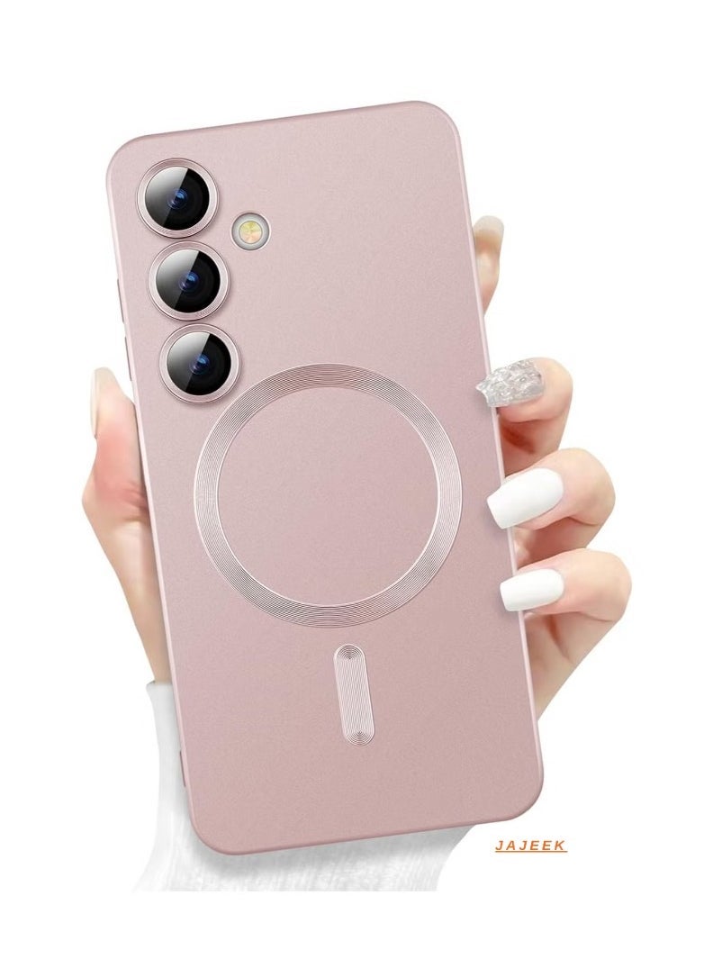 JAJEEK Samsung Galaxy S24 Plus 5G Magnetic Case Cover – Luxury Metallic Paint Silicone, Full Camera Lens Protector, Shockproof Design, Ultra-Slim Protection for Samsung Galaxy S24 Plus 5G - Image 1