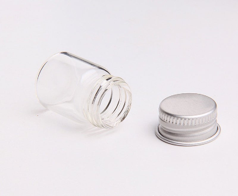 lasenersm 10Pcs/7ML Empty Sample Glass Bottles Jars Vials Case Container with Screw Caps,Transparent - Image 3