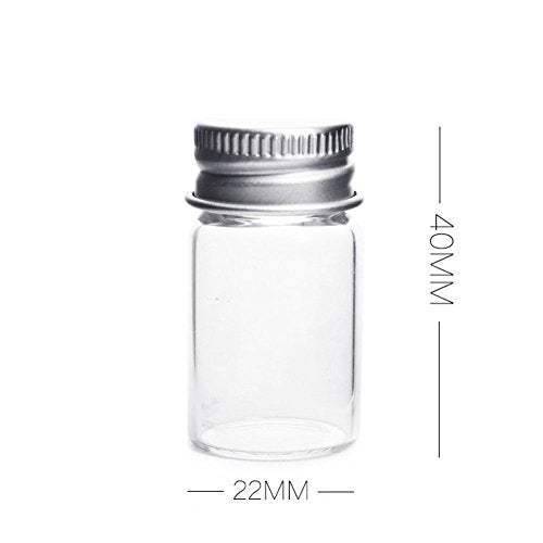 lasenersm 10Pcs/7ML Empty Sample Glass Bottles Jars Vials Case Container with Screw Caps,Transparent - Image 2