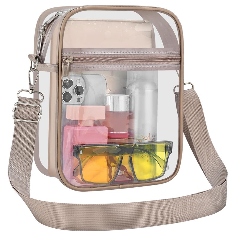 USPECLARE Clear Purse Stadium Transparent Messenger Bag Stadium Approved for Men and Women Clear CrossBody Bag - Image 1