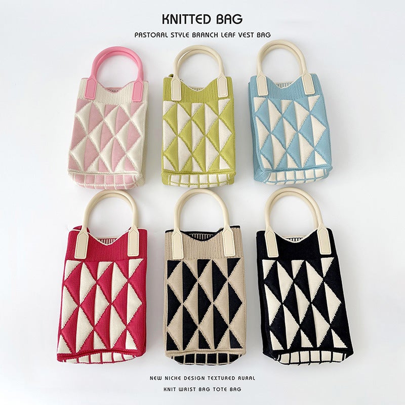 Live Explosions Geometric Diamond Mini Mobile Phone Bag Niche Design Joker Shoulder Crossbody Bag Coin Purse Handbag - Image 2