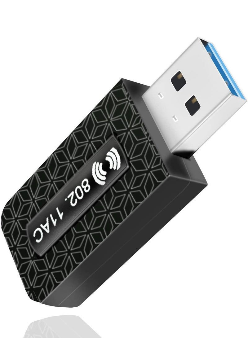 Y&D 1300Mbps WiFi Dongle for PC and 5.8/2.4G Dual Band USB Adapter Desktop - Image 1