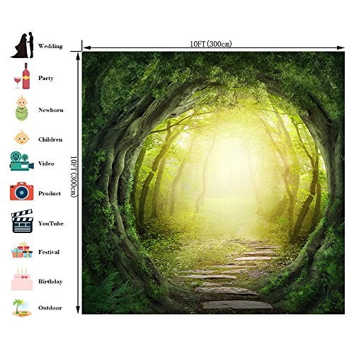 FHZON 10x10ft Dreamy Magical Backdrop Dream Fantasy Forest Photography Video Studio Photo Backdrop Props FH121 - Image 3