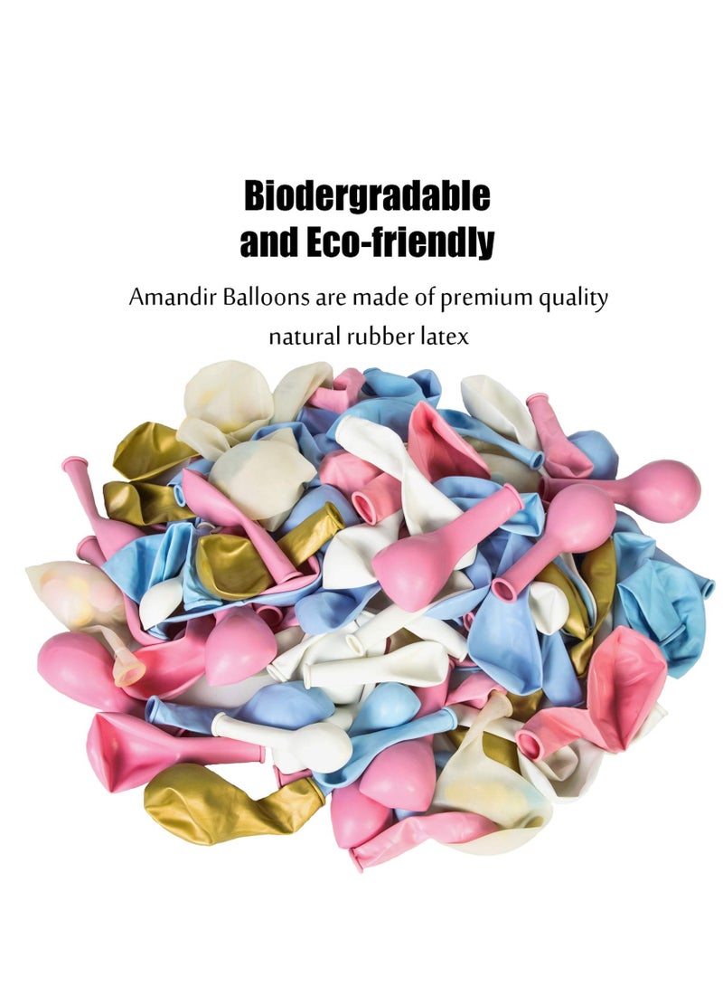 KASTWAVE Gender Reveal Theme Balloon Kit, 126 Pieces Pink and Blue Balloon Garland Arch Party Balloon Kit Gold Foil Moon and Star Latex Balloons Birthday Wedding Decoration Supplies - Image 3