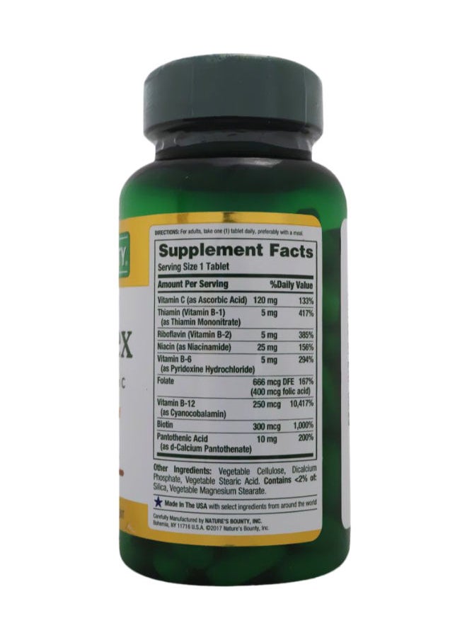 NATURE'S BOUNTY - B-Complex with Folic Acid Plus Vitamin C Tablets 125's - Image 1