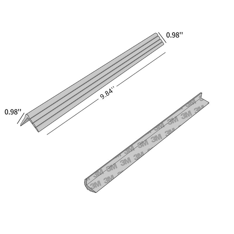 LONGFITE Table Wall Edge Protector Clear Corner Protectors Guards 6.56 feet Furniture Fireplace Safety Bumpers 8 Pack Baby Proofing with Wide Coverage and Safe Silicone Material (Semitransparent) - Image 3