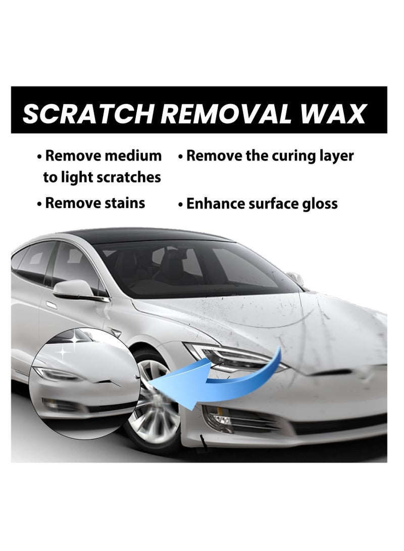 SOLARAE Car Scratch Removal Wax, Adhesive for Repairing Scratches on Cars, Car Scratch Repair Paste, Car Scratch Remover Wax, Car Scratch Repair Kit Remover Wax Paste Polish Vehicle Paint Care (2PCS) - Image 5