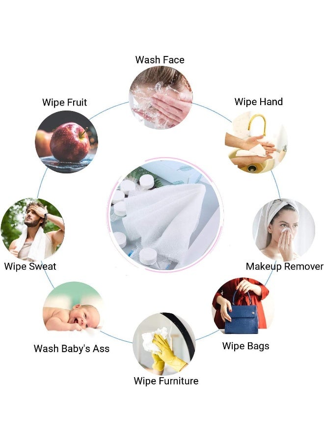 DB11 db11 100pcs Mini Compressed Wet Towels Disposable, Portable Towel Napkin Tissue, Coin Tissue Towel for Travel, Camping, Hiking, Sport, Beauty Salon, Home Wipes, Emergency  - Image 4