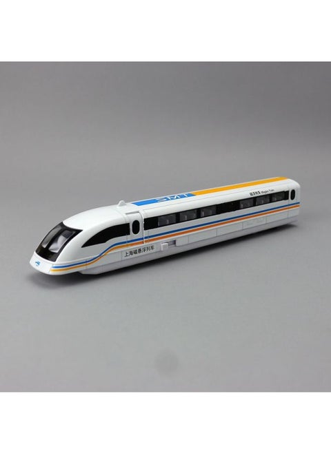 Mingsheng Alloy Model City Shanghai Rail Transit Maglev Train Train Toy Model Acousto-optic Back Force Bulk-Color:Blue