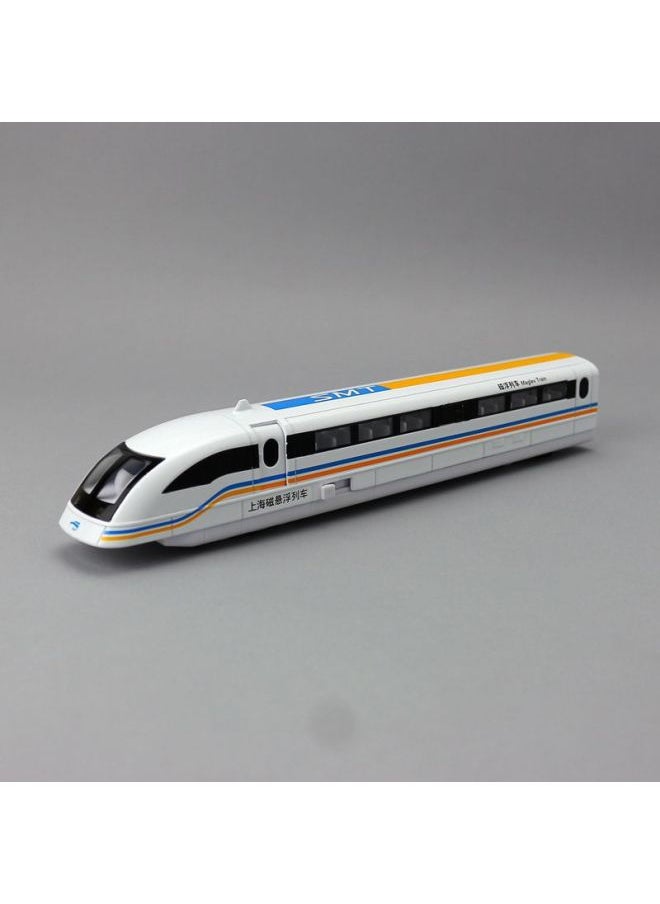 null - Mingsheng Alloy Model City Shanghai Rail Transit Maglev Train Train Toy Model Acousto-optic Back Force Bulk-Color:Blue - Image 1