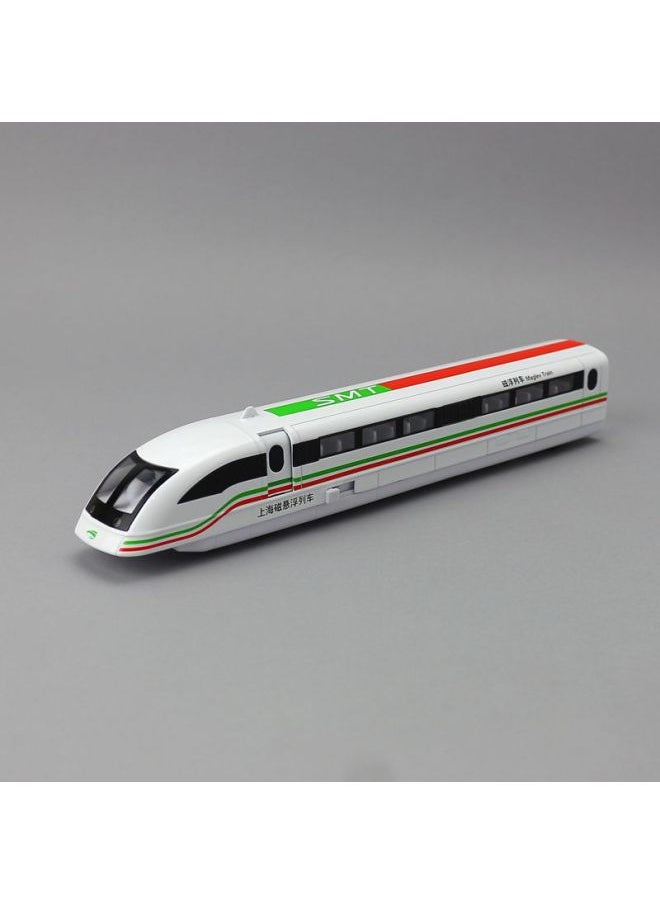 null - Mingsheng Alloy Model City Shanghai Rail Transit Maglev Train Train Toy Model Acousto-optic Back Force Bulk-Color:Blue - Image 1