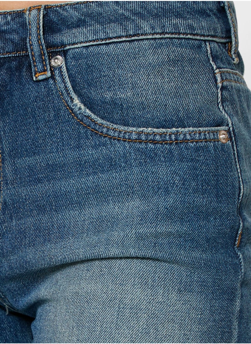 Love Moschino High Waist Denim Shorts  - Image 3