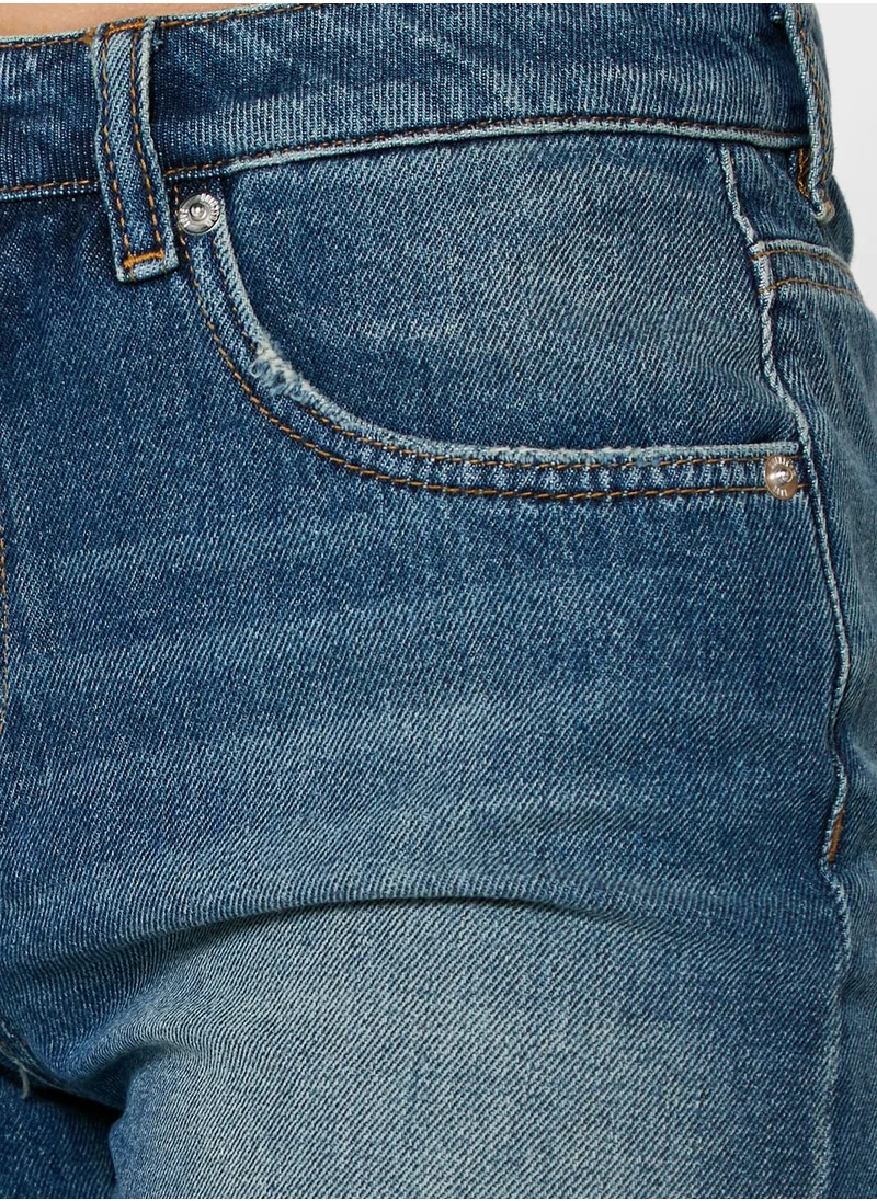 Love Moschino High Waist Denim Shorts
