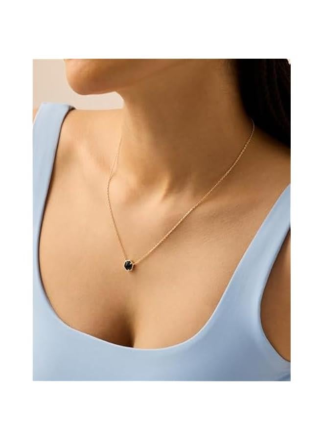 PAVOI 14K Gold Plated Gemstone Pendant Necklace | Dainty Chain Necklaces for Women | Amethyst, Onyx, Green Fluorite, Labradorite, Pearl, Rose Quartz, Agate, Sodalite, Turquoise Gemstone Pendants - Image 4