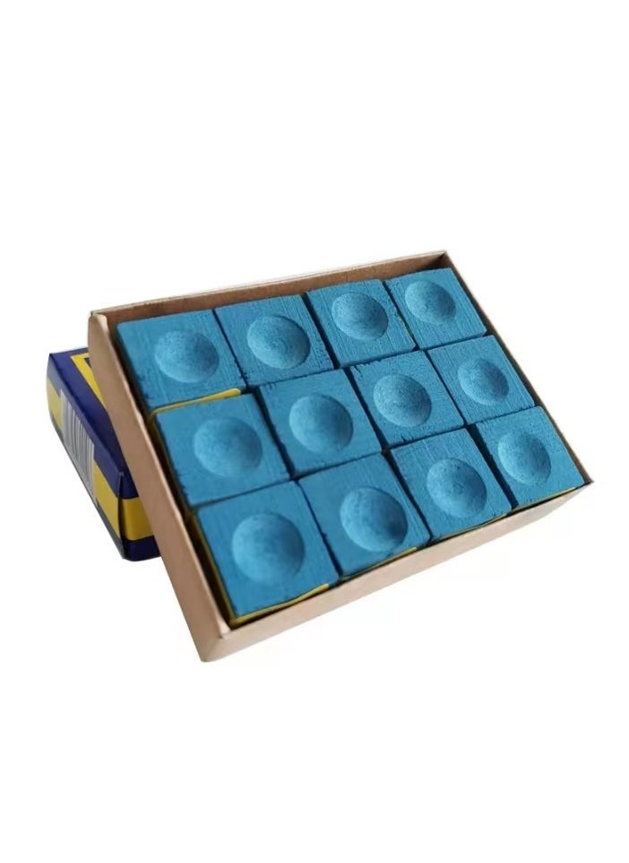 PYC - Billiard Pool Cue Chalk Box Billiard Chalk,12 Cubes - Image 1