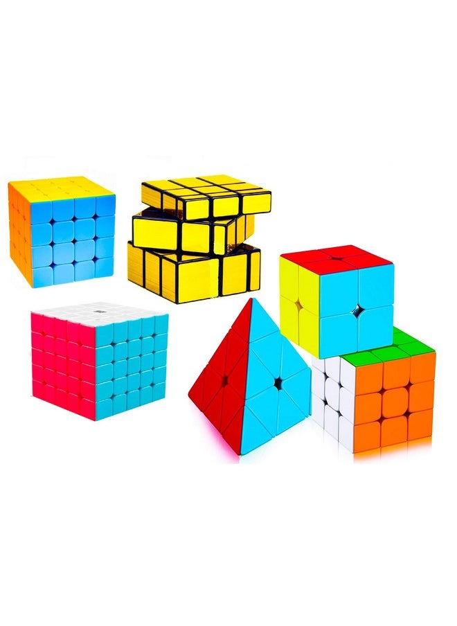 دي إيترنال مكعبات ألغاز على شكل مثلث هرمي ومرآة 2×2 و3×3 و4×4 و5×5 للأطفال والمحترفين  - Image 1