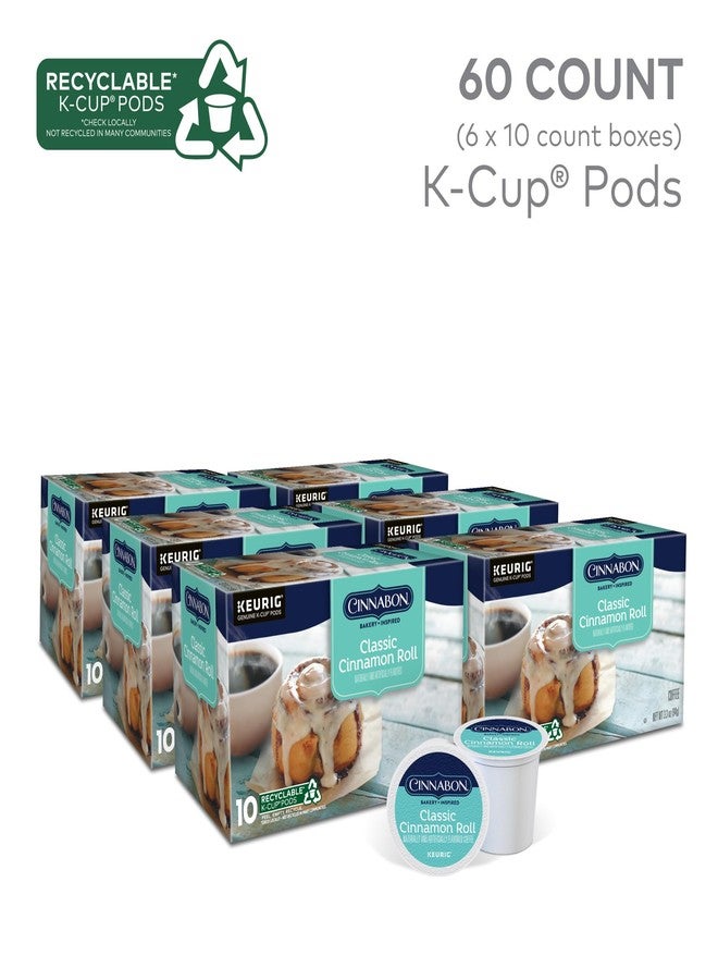 Cinnabon Classic Cinnamon Roll Coffee, Keurig Single Serve K-Cup Pods, Light Roast Coffee, 60 Count, (6 Packs of 10) - Image 2