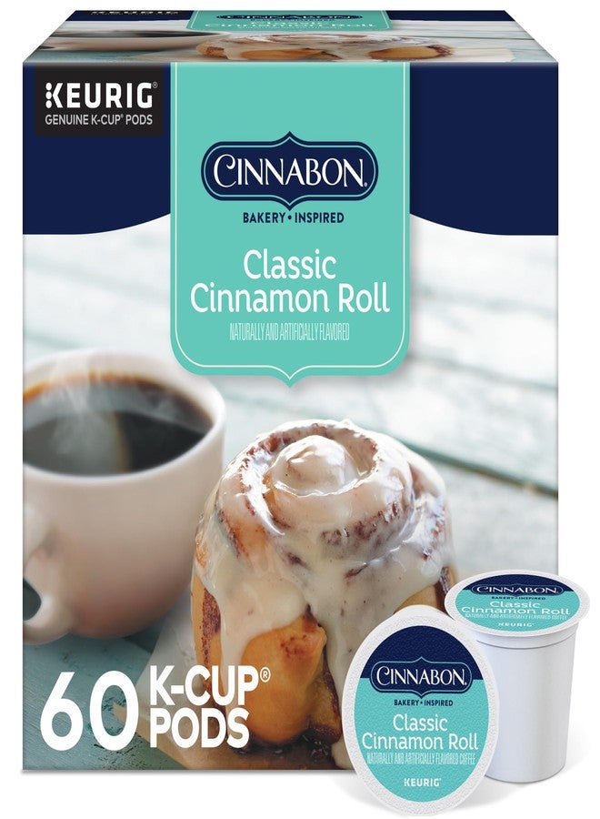 Cinnabon Classic Cinnamon Roll Coffee, Keurig Single Serve K-Cup Pods, Light Roast Coffee, 60 Count, (6 Packs of 10) - Image 1