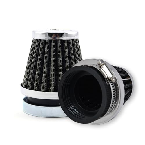 MUYI 2 Pack 2.05inches Motorcycle Air Filters Round Tapered Clamp-on Pod Intake Filter Cleaner for Dirt Bike ATV Moped Pit Bike Scooter Vintage(52mm) - Image 5
