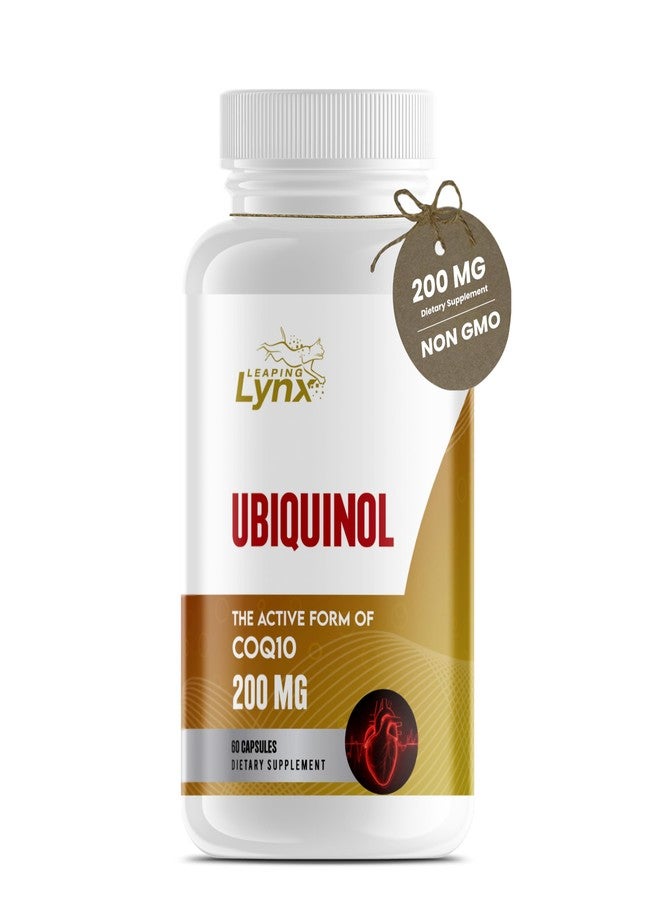 Leaping Lynx Ubiquinol CoQ10 200mg – High Absorption Active Coenzyme Q10 Supplement for Heart Health, Energy & Cellular Vitality | 60 Capsules, 60-Day Supply | Bioavailable Antioxidant Formula | Non-GMO - Image 1