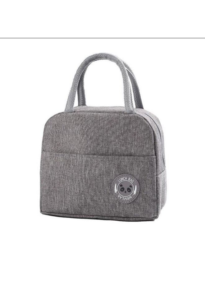 Generic Insulated Lunch Bag for Men and Women with Cutlery Pocket, Portable Multi-Layer Waterproof Oxford Cloth Insulated Lunch Bag with Reinforced Handle - Perfect for Work, Picnics, and Travel  - Image 1