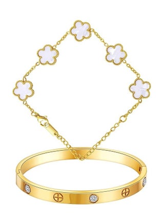 Gold/White