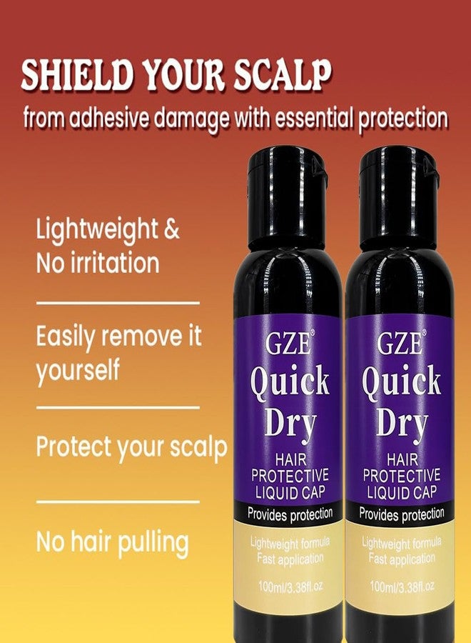 GZE Quick Dry Hair Protective Liquid Cap for Wigs, Pre-Wig Application Scalp & Hair Shield, Lightweight Invisible Barrier with Fast-Drying Formula, 100ml - Image 5