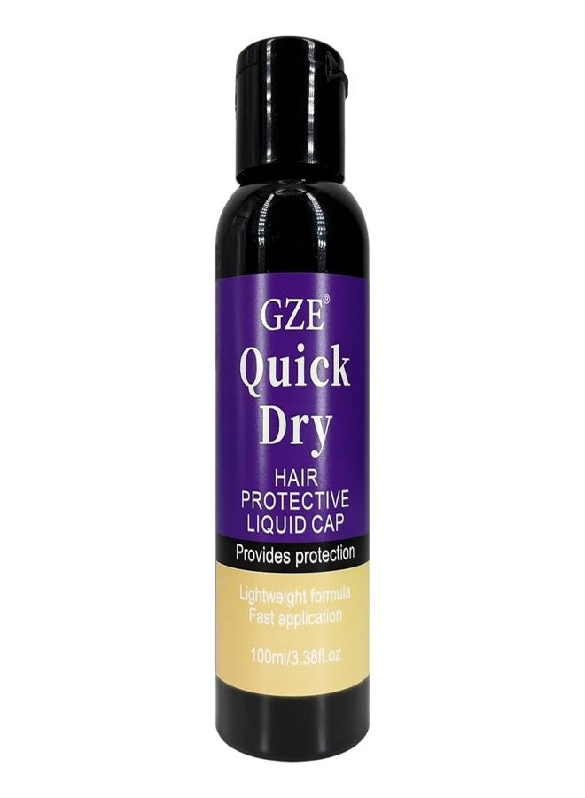 GZE Quick Dry Hair Protective Liquid Cap for Wigs, Pre-Wig Application Scalp & Hair Shield, Lightweight Invisible Barrier with Fast-Drying Formula, 100ml - Image 1