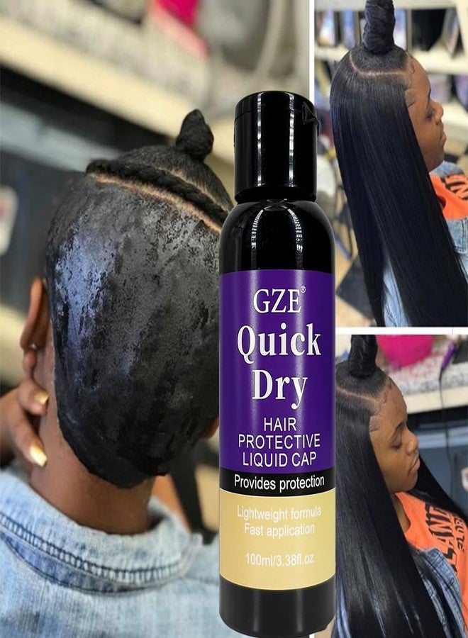 GZE Quick Dry Hair Protective Liquid Cap for Wigs, Pre-Wig Application Scalp & Hair Shield, Lightweight Invisible Barrier with Fast-Drying Formula, 100ml - Image 2
