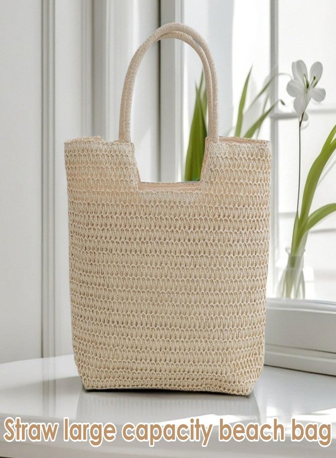 PASDUCHAS Soft Large Straw Beach Bag, Straw Wicker Beach Tote Summer Woven for Women - Image 3
