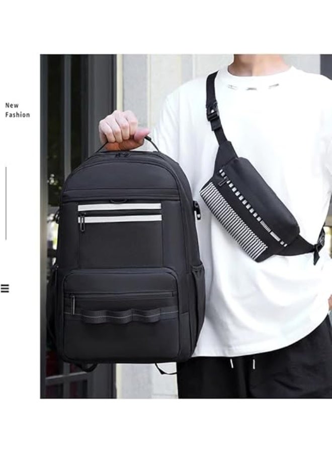Laptop backpack and backpack (2 in 1) multi-purpose storage and waterproof school bag for men and women for university, work or school - Image 3