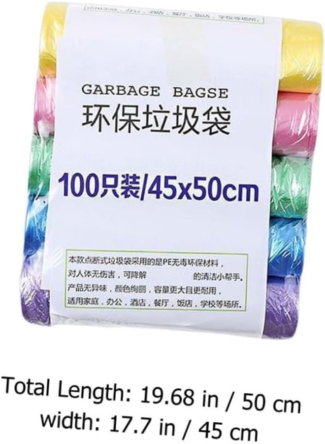 10 لفات صغيرة من أكياس القمامة الملونة لأكياس قمامة المطبخ للمنزل والمكتب والسيارة والحمام - Image 3