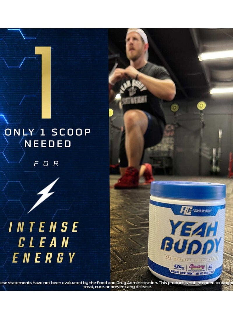 RONNIE COLEMAN Yeah Buddy Pre-Workout Strawberry Kiwi 30 Servings  - Image 4