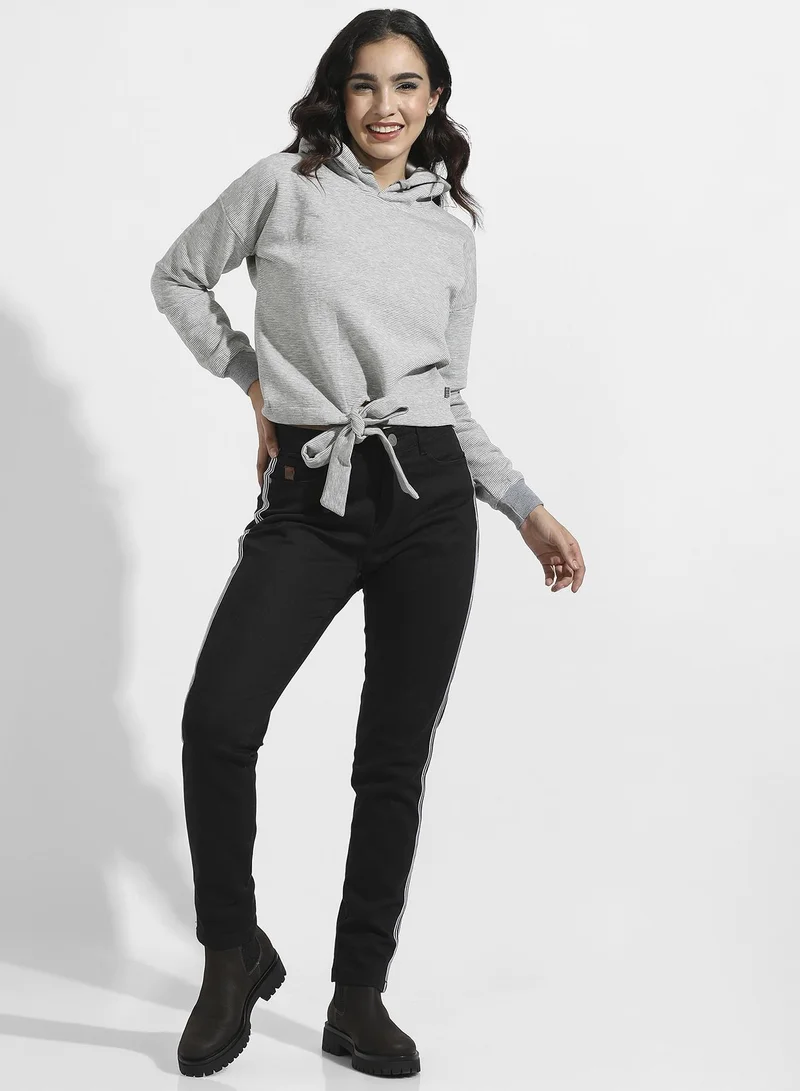 كامبوس سوترا Pullover Hoodie With Tie-Up Waist