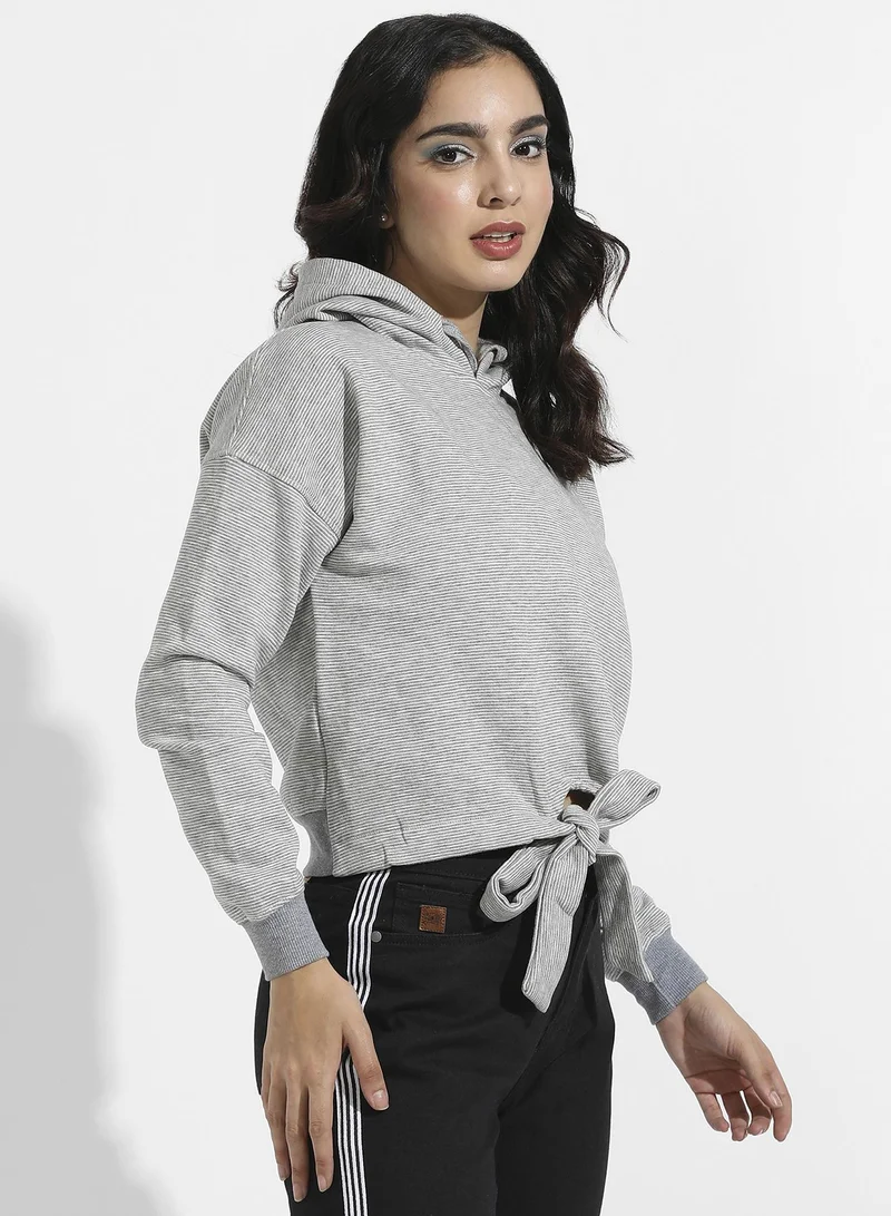 كامبوس سوترا Pullover Hoodie With Tie-Up Waist