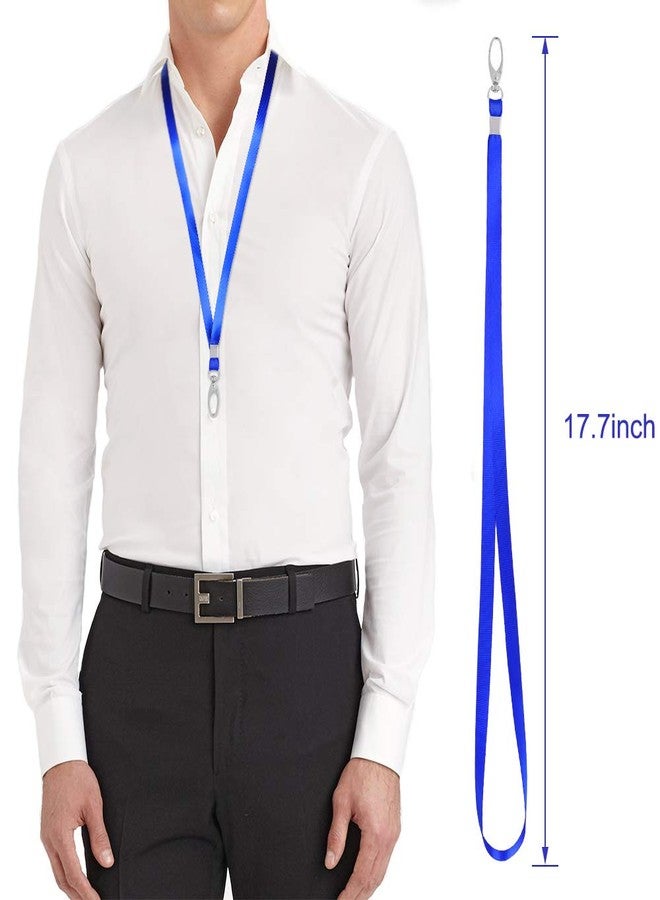 Antspirit 50 Pack Lanyards for Id Badges Holder Bulk Lanyard with Clip Swivel Hooks(Blue) - Image 5