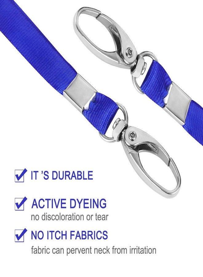 Antspirit 50 Pack Lanyards for Id Badges Holder Bulk Lanyard with Clip Swivel Hooks(Blue) - Image 3