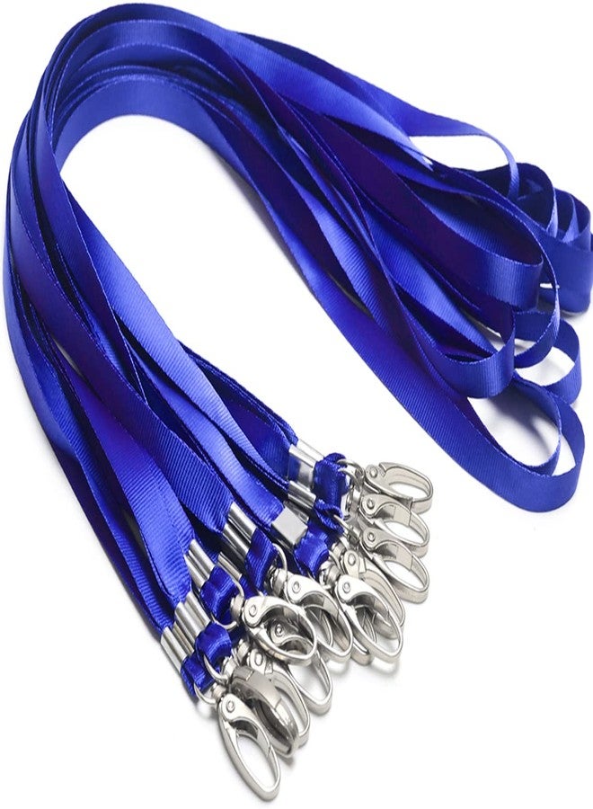 Antspirit 50 Pack Lanyards for Id Badges Holder Bulk Lanyard with Clip Swivel Hooks(Blue) - Image 1