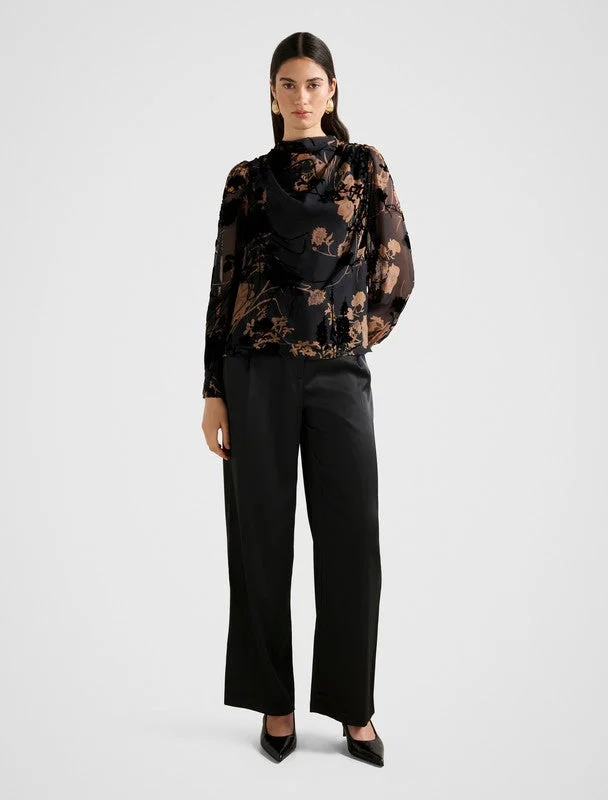 forever new  Sh13587-Black Women's Blouse for Women | Best Price UAE