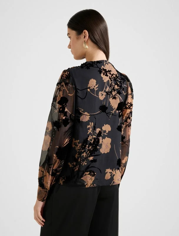 forever new  Sh13587-Black Women's Blouse for Women | Best Price UAE