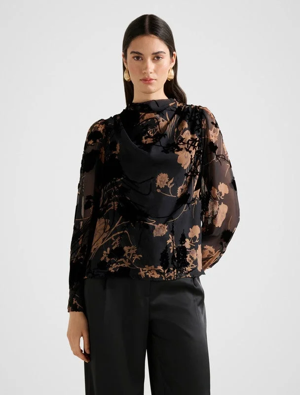 Sh13587-Black Women's Blouse