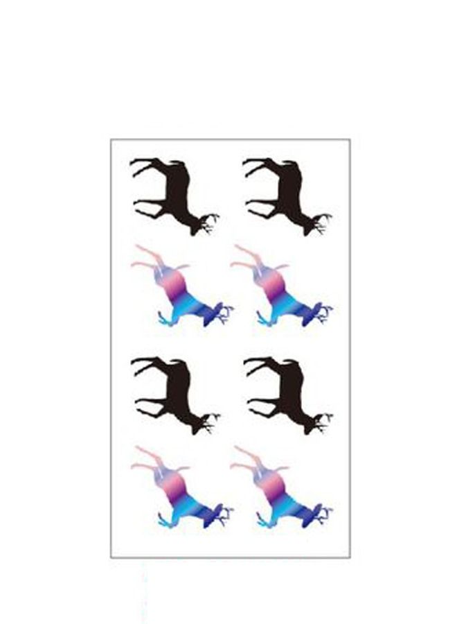 خيشة ملصق تاتو مؤقت عصري مقاوم للماء بتصميم غزال - Image 1