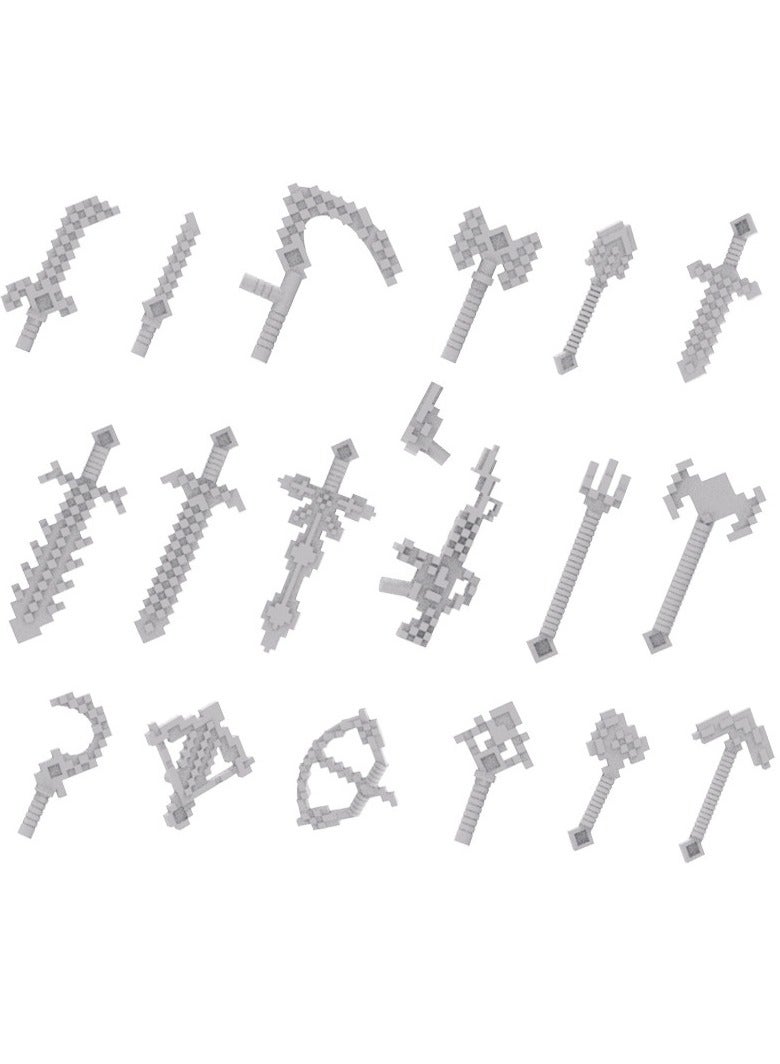 general Minecraft Weapon Pieces, Building Blocks, Minifigures, Equipment, Accessories, 8 Color Traps, Caves, Small Particle Toys - Image 2