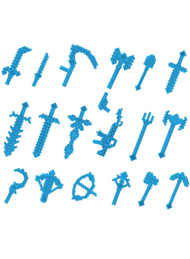 general Minecraft Weapon Pieces, Building Blocks, Minifigures, Equipment, Accessories, 8 Color Traps, Caves, Small Particle Toys - Image 3