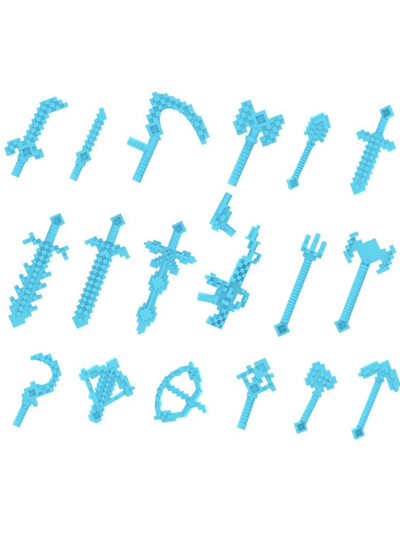 general Minecraft Weapon Pieces, Building Blocks, Minifigures, Equipment, Accessories, 8 Color Traps, Caves, Small Particle Toys - Image 4