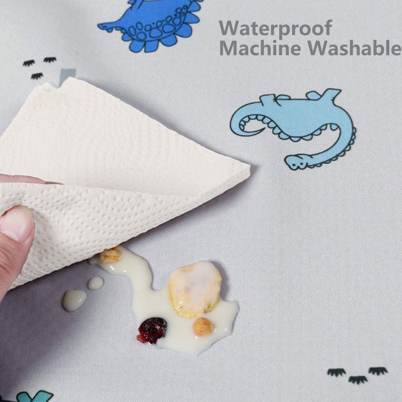 WOMUMON 51” Baby Splat Mat for Under High Chair/Arts/Crafts, Washable Waterproof Anti-Slip Floor Splash Mat, Portable Wipeable Spill Mat and Table Cloth - Image 3