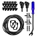 QKYS 22 PCS Car Windshield Washer Nozzle Hose Kit 4M Washer Fluid Hose 6 PCS Hose Connectors2 Fan Nozzles Gaskets 10Pcs Hood Retainers Suitable for Truck SUV Windshield Fluid Tubing Black - Image 2
